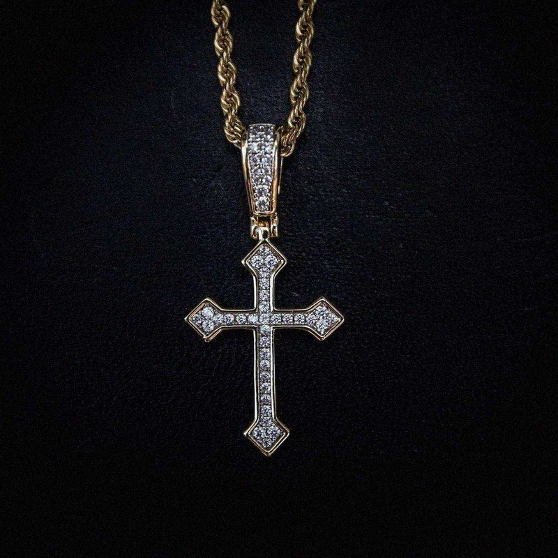 Tiny Solid Celtic Cross Zircon Necklace - Trendy Hip-hop Pendant Accessory