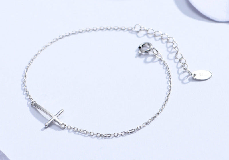 S925 Sterling Silver Cross Necklace for Women - Stylish Western  Accessory, Trendy Xiaohongshu Dupe Clavicle Chain