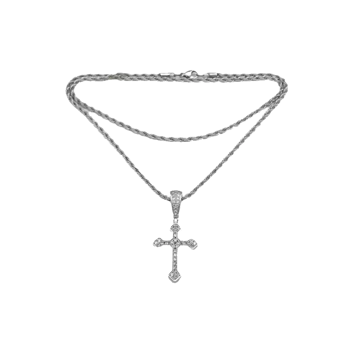 Tiny Solid Celtic Cross Zircon Necklace - Trendy Hip-hop Pendant Accessory