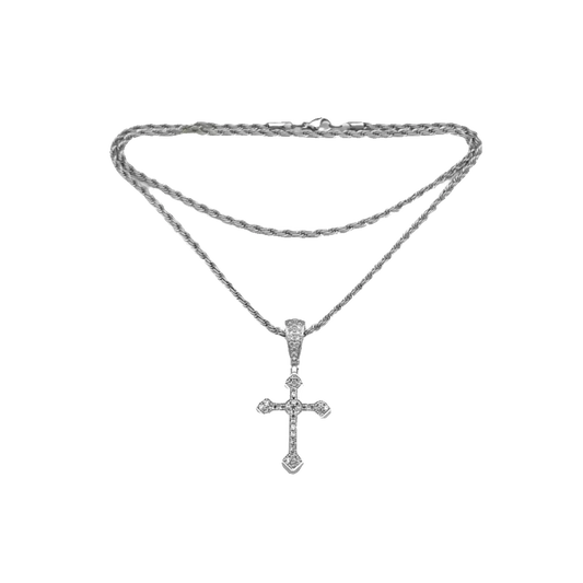Tiny Solid Celtic Cross Zircon Necklace - Trendy Hip-hop Pendant Accessory