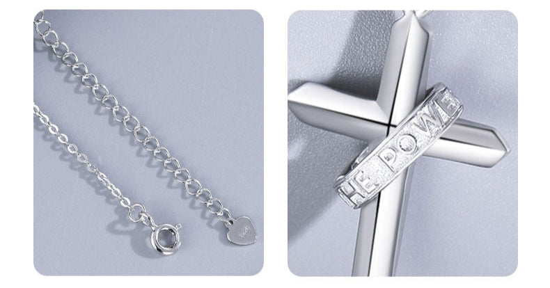 Cross S925 Sterling Silver Couple Necklaces - Unisex Pendant Accessories with Minimalist Design Aesthetic, Ideal for Trendsetters and Hip - Hop Enthusiasts