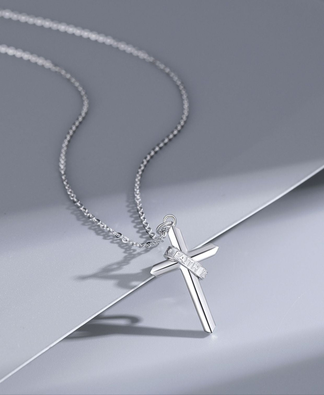 Cross S925 Sterling Silver Couple Necklaces - Unisex Pendant Accessories with Minimalist Design Aesthetic, Ideal for Trendsetters and Hip - Hop Enthusiasts